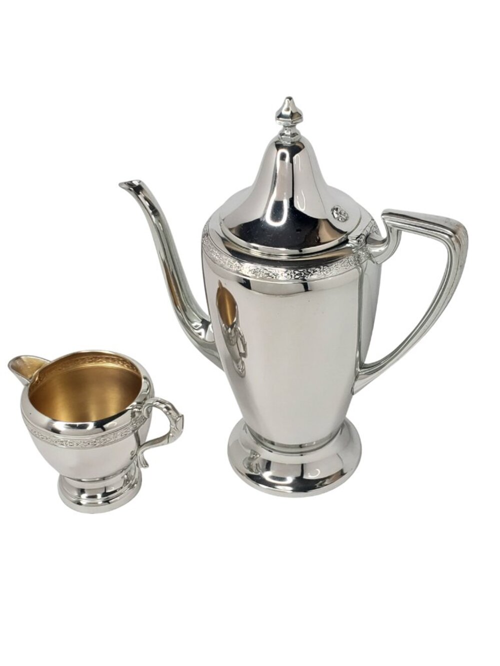 Vintage MCM Silverplate Teapot Coffee Pot 11” Benedict Proctor Victorian Plate